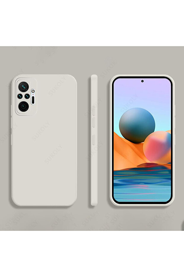 حافظة هاتف مربعة فاخرة باللون الأبيض لهاتف Redmi Note 10 Pro Max 10S أصلية Funda Note1