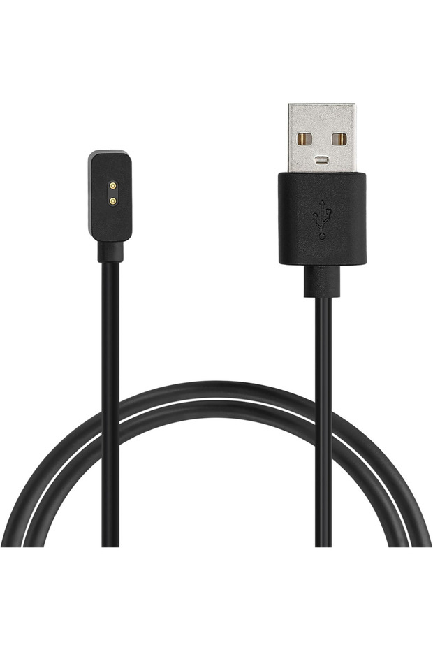 شاحن سوار ذكي أسود اللون، محول طاقة، كابل شحن USB لسوار Mi Band 9/8/Pro/Active الذكي...
