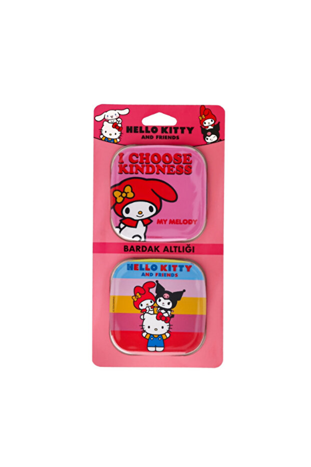 Kuromi & Hello Kitty Licensed 2-Piece Coaster Set