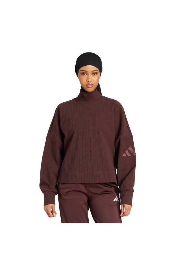 W All Szn W Cre Women's Brown Sweatshirt Jw7443