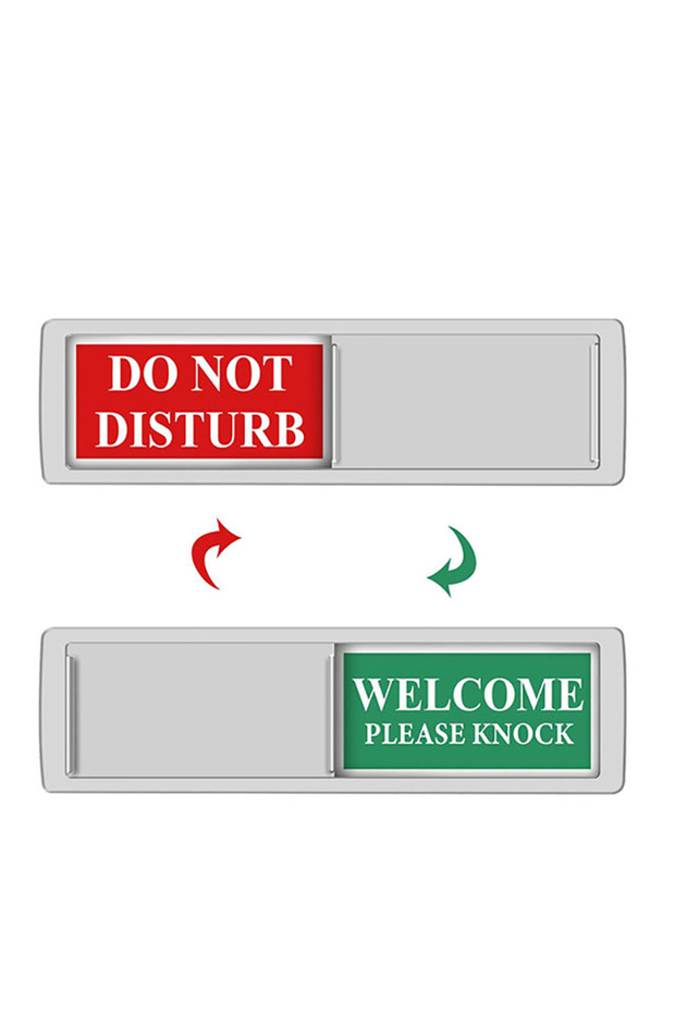 WHITE 1 pcs Privacy Signs - Do Not Disturb/Welcome Signs for Home Office Restroom Meeting Hotel Hosp