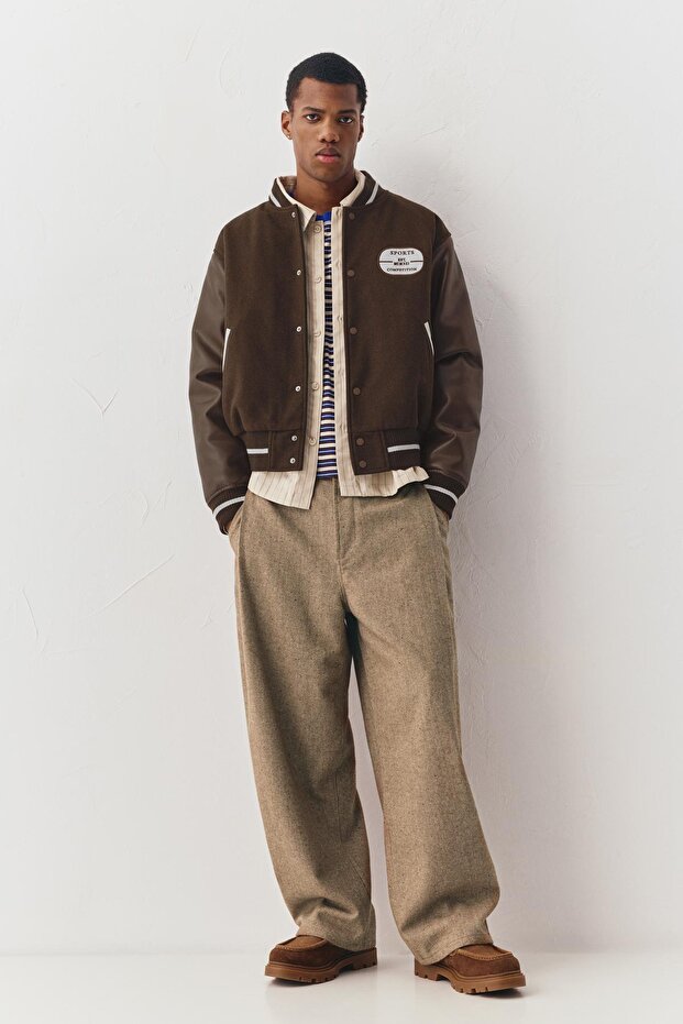 Kahverengi bomber ceket - 2