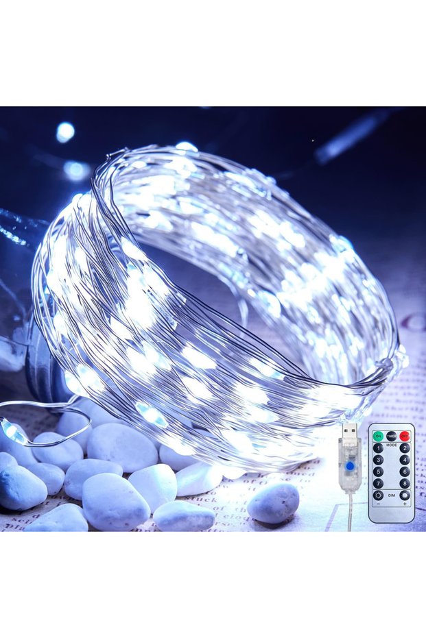 30M-300LED White 2M-30M LED String Lights USB per Silver Wire Garland Light Waterproof Fairy Lights