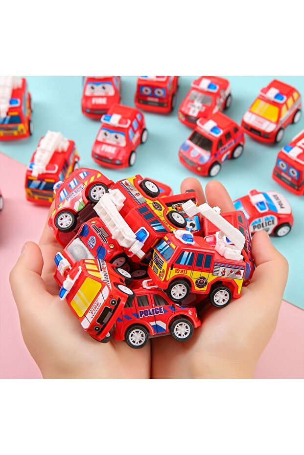 20PCS 10-30PC Cute Kids Pull Back Fire Engineering Vehicle Boy and Girl Birthday Party Gift Pinata F