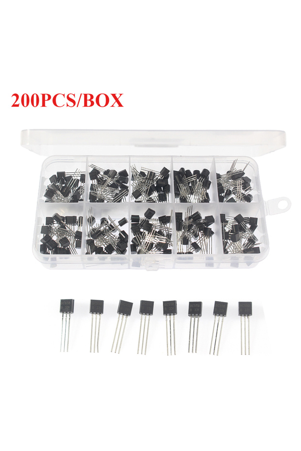 200PCS TO-92 NPN PNP Transistor Assorted Set BC327 BC337 BC517 BC547 BC548 BC549 BC550 BC556 BC55...