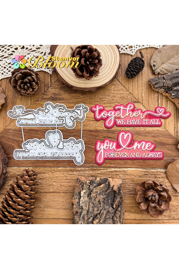 Original Lovely Valentines Day Layers Titles Words Metal Cutting Dies Scrapbooking Decorative Emb...