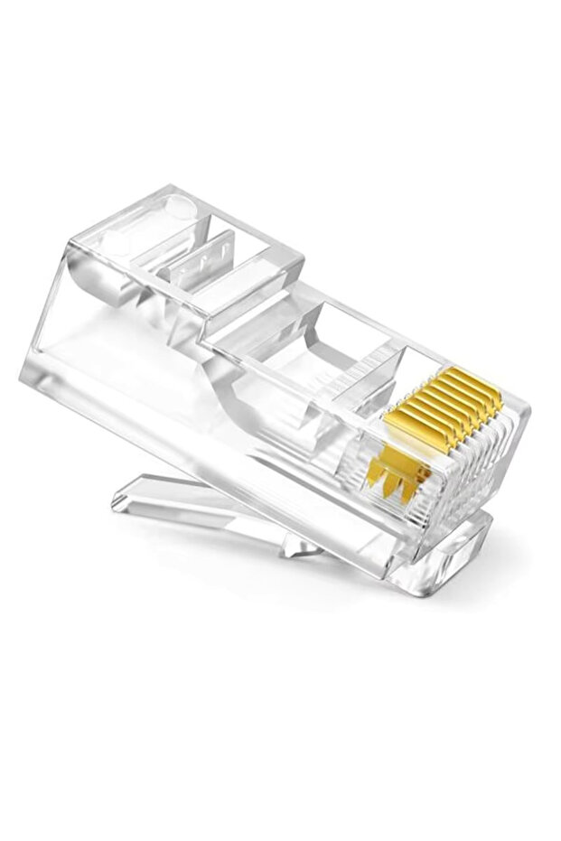 100 قطعة من موصلات CAT6، 50 قطعة من موصلات RJ45، موصلات CAT6 للشبكة، موصلات RJ45 غير محمية، رأس كريستالي مثقب.