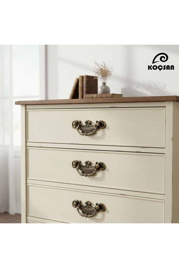 Meltem Kulp Luxury Country Kitchen Furniture Cabinet Drawer Handle Antique Yellow 64 mm