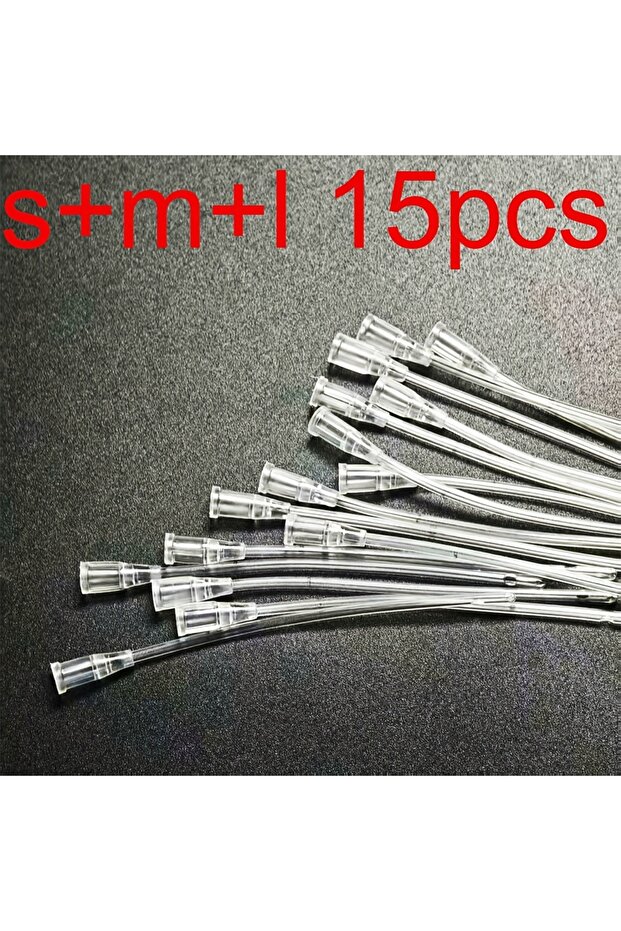 SML15PCS 5/15pcs Bird Feeding Kit, Suitable for Parrots and Other Pet Birds Silicone Tube Feeders, B