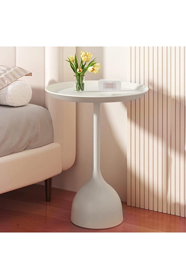 طاولة قهوة معدنية مستديرة جانبية - 7