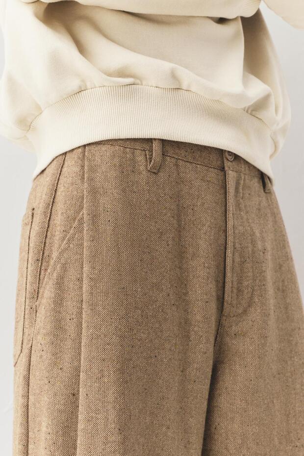 Yünlü tailored fit pantolon - 5