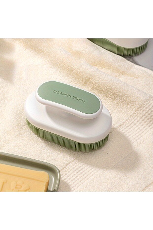 Green PE material for cleaning, washing, brushing shoes, bristles that do not fall off, soft bristle