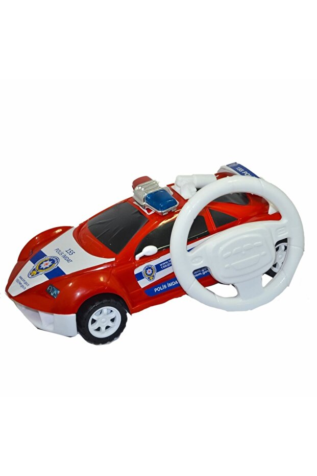3301A. Police Car with Frictional Barriers-Halit Can Toy
