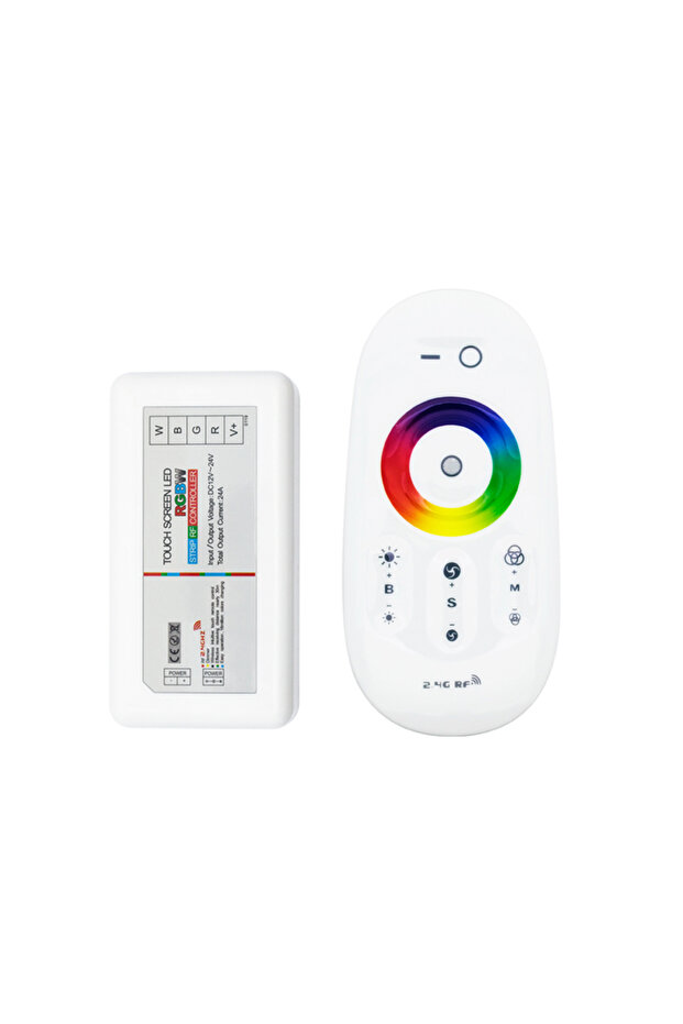 AP-1202-RGBW DC12-24V 2.4GHz RF 6A/CH وحدة تحكم لاسلكية تعمل باللمس لشريط إضاءة LED RGBW، مع خاصية التعتيم.