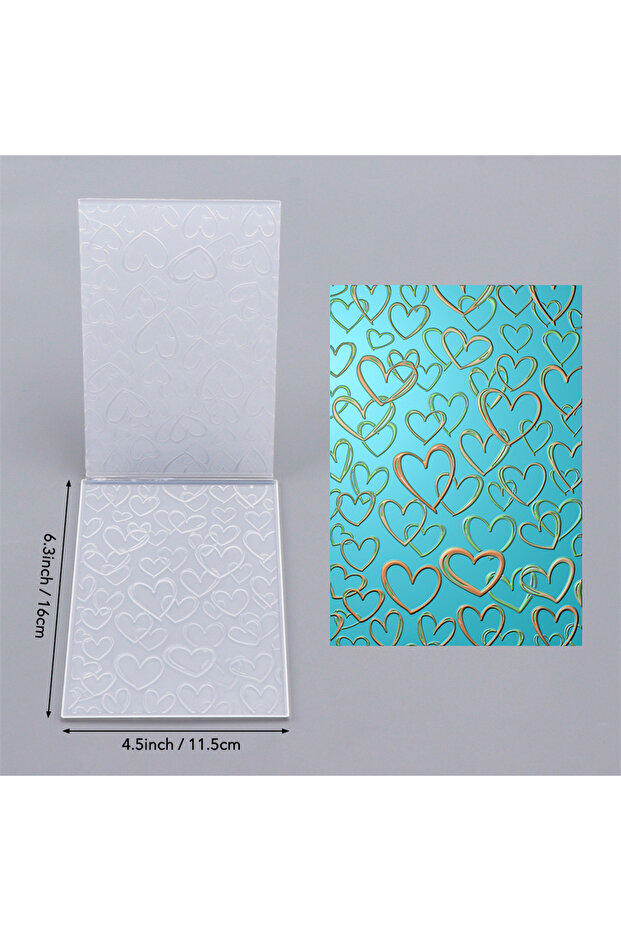 1 Various Love Heart 3D Embossing Folder for DIY Scrapbooking Valentine's Day Theme Paper Card Craf.