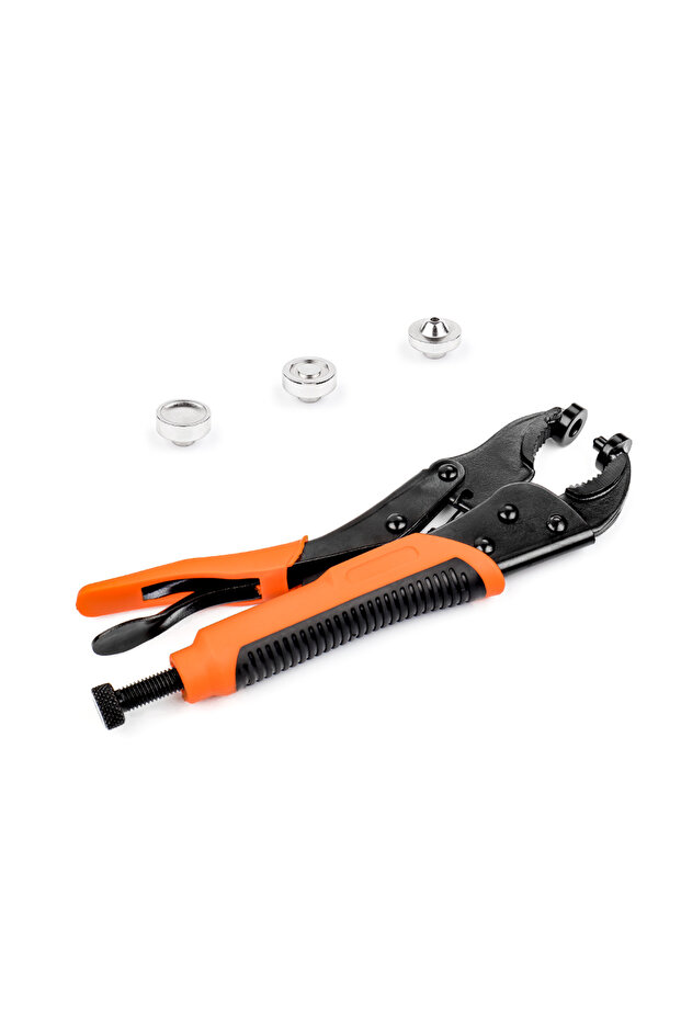 10inch 10inch Heavy Duty Snap Installation Pliers, Adjustable Magnetic Snap DIY Fastener Tool, 15mm