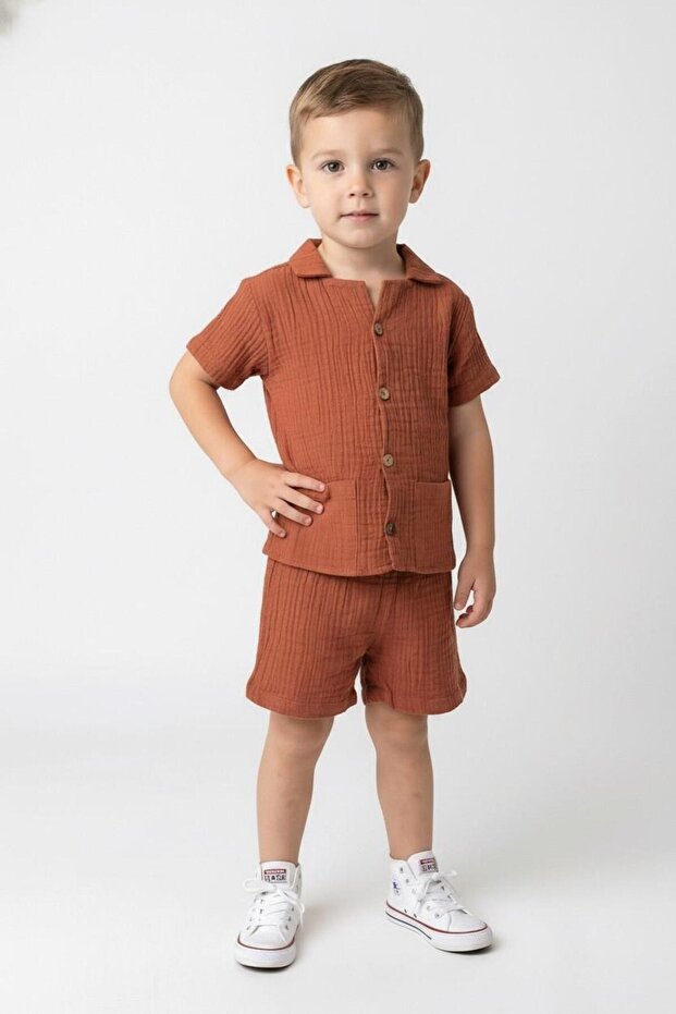 طقم سترة من الموسلين - 3