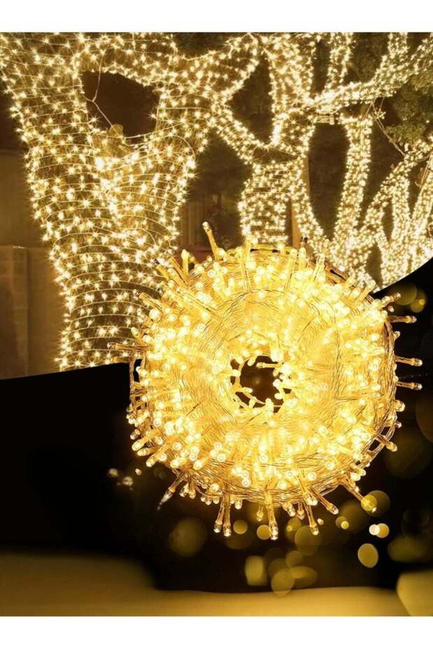 أضواء خرافية LED دافئة بيضاء لرمضان، طولها 100 متر، مقاومة للماء