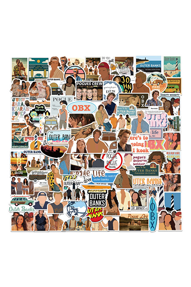 100PCS 100PCS The Popular American TV Series The Bund Exploring Outer Banks graffiti stickersWaterpr