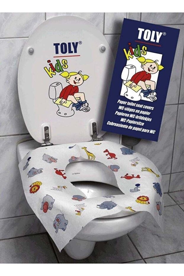Toly Kids 10 sheets - Disposable Toilet Seat Covers for Kids | Hygienic & Flushable