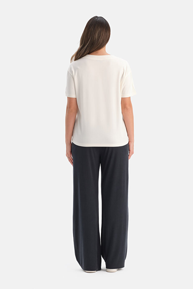 Siyah Cepli Basic Modal Pantolon - 2