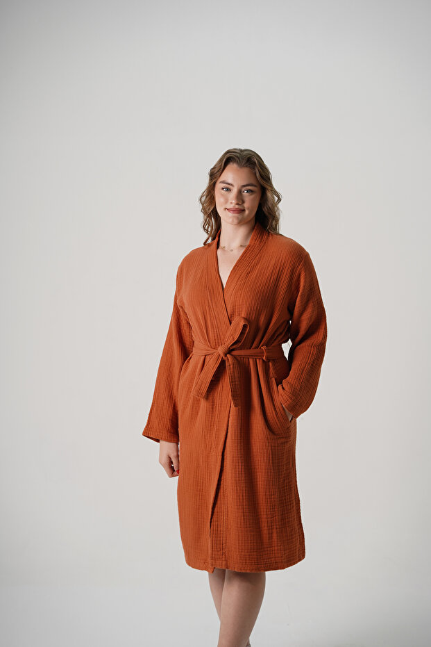 Müslin Unisex Bornoz - 1