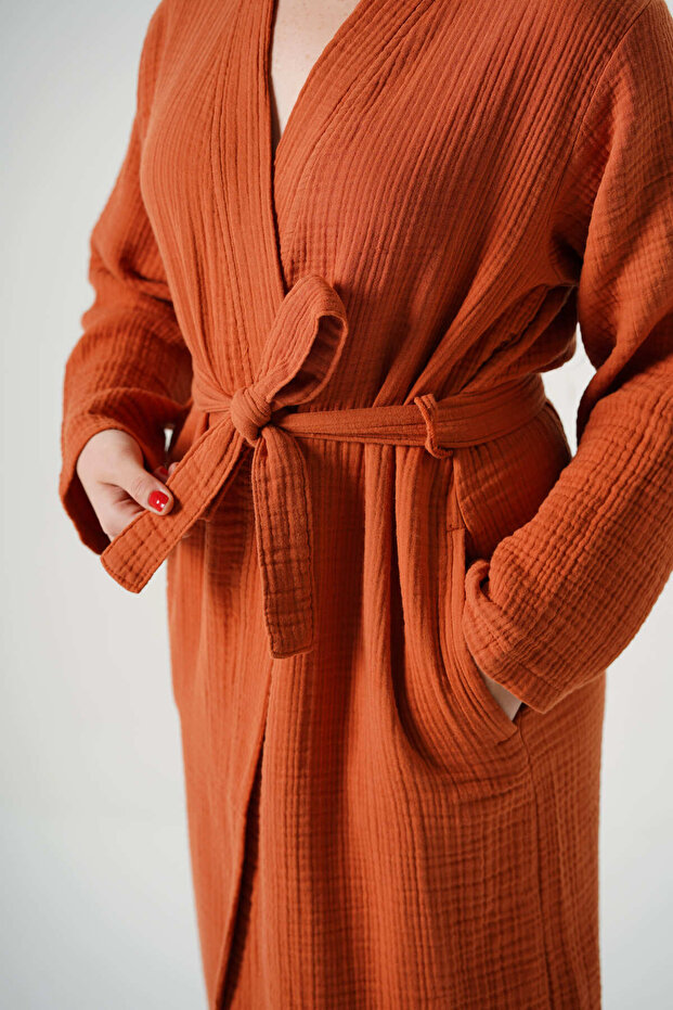 Müslin Unisex Bornoz - 3