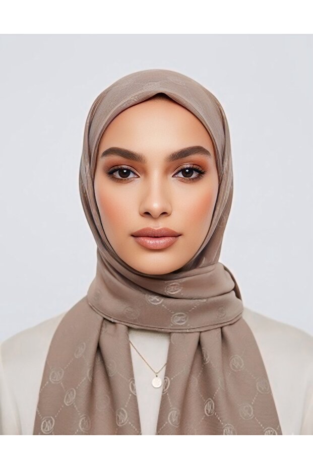 Lara Shawls Monogram Desen Şal - 1