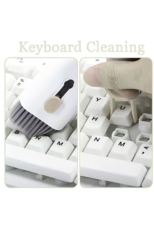 مجموعة أدوات تنظيف متعددة الوظائف، لون أبيض - 4