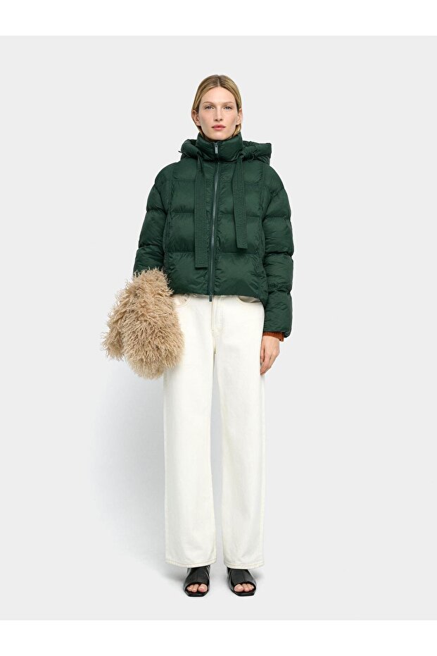 Çıkarılabilir Kapüşonlu Kapitone Ceket - 2