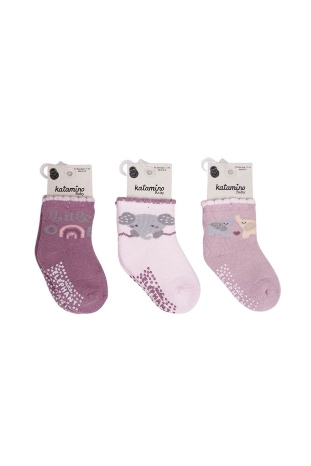 Mirselin Abs'Li Towel Baby Girl Socks K45892 (Price Is for Quantity)