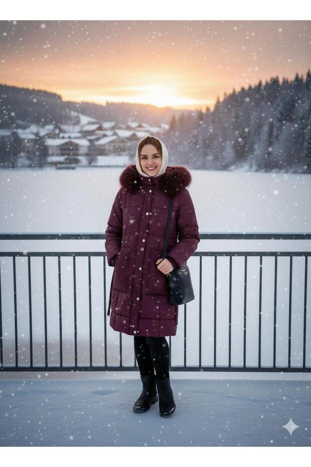 KÜRKLÜ KAPÜŞONLU ÇITÇITLI MONT - 1