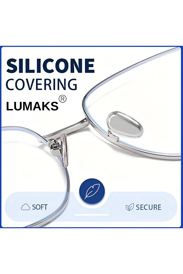 Silver Silicone Glasses Nose Pad – Non-Slip Soft Nose Cushion with Screw – 1 Pair (2 Pieces)