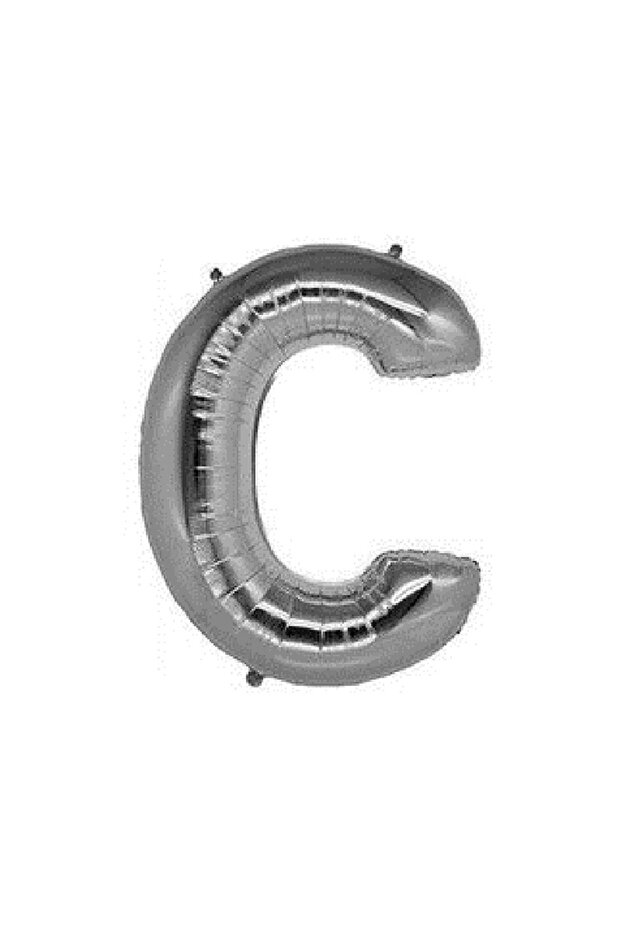 حرف C من رقائق الفضة 16 بوصة 40 سم