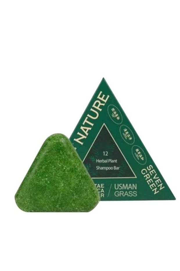 Seven Green Shampoo Bar – Herbal Solid Hair Cleanser with 12 Botanical Extracts