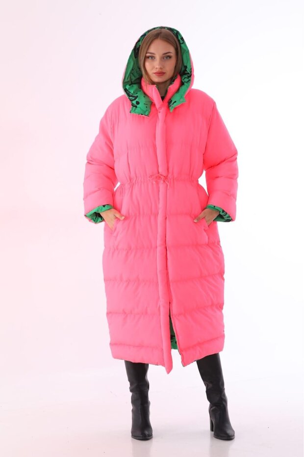 Double-Sided Hooded Oversize Puffer Jacket - 8