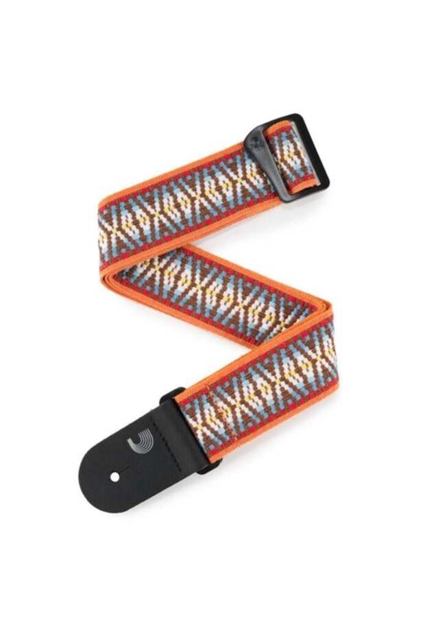 50g08 Guitar Strap Hootenanny Style (5 cm) | Retro Style - Colorful Weaving - 60S Style