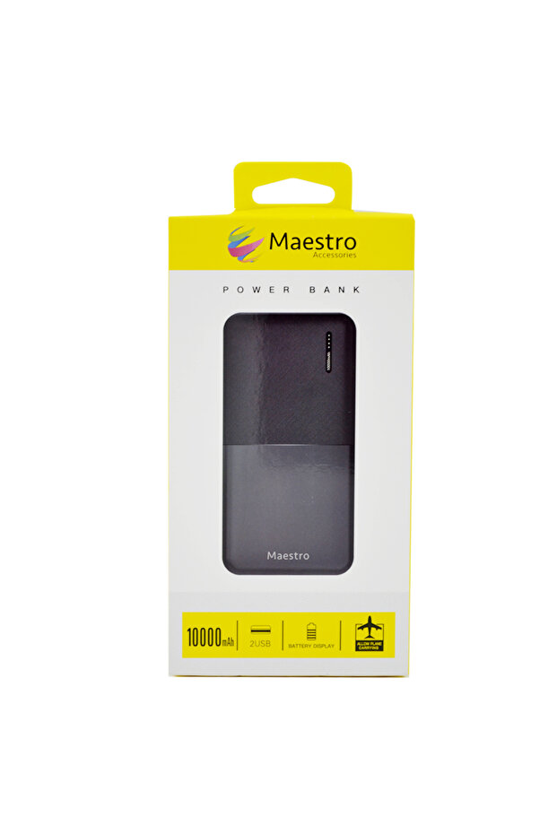 2USB POWER BANK 10000mAh BLACK
