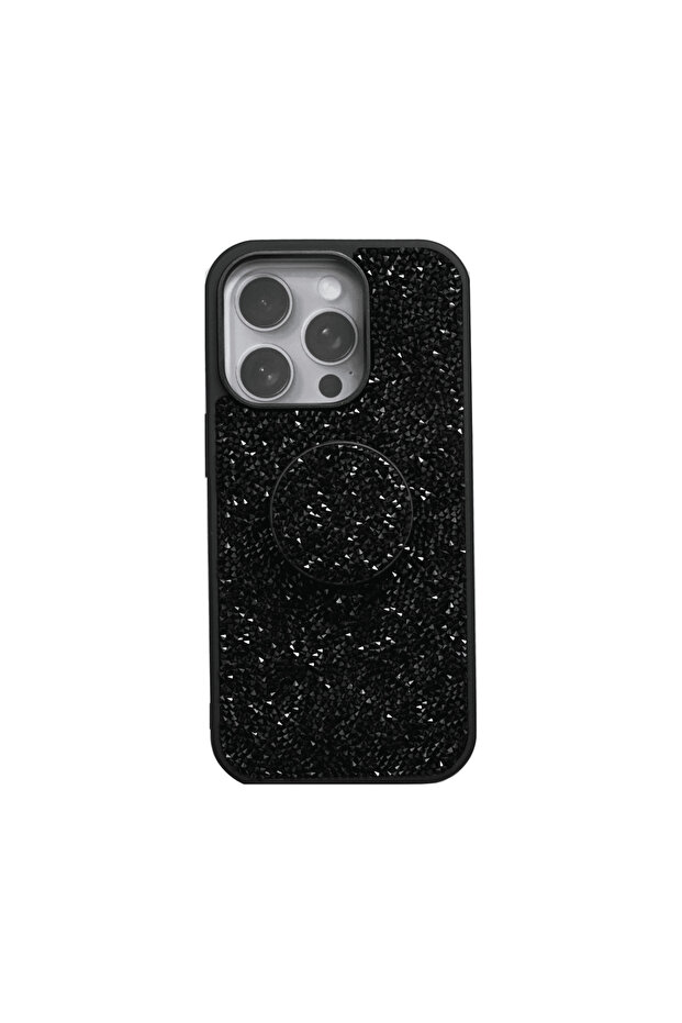 ISAFE BLING POP UP HARD COVER IPHONE 16 PRO BLACK