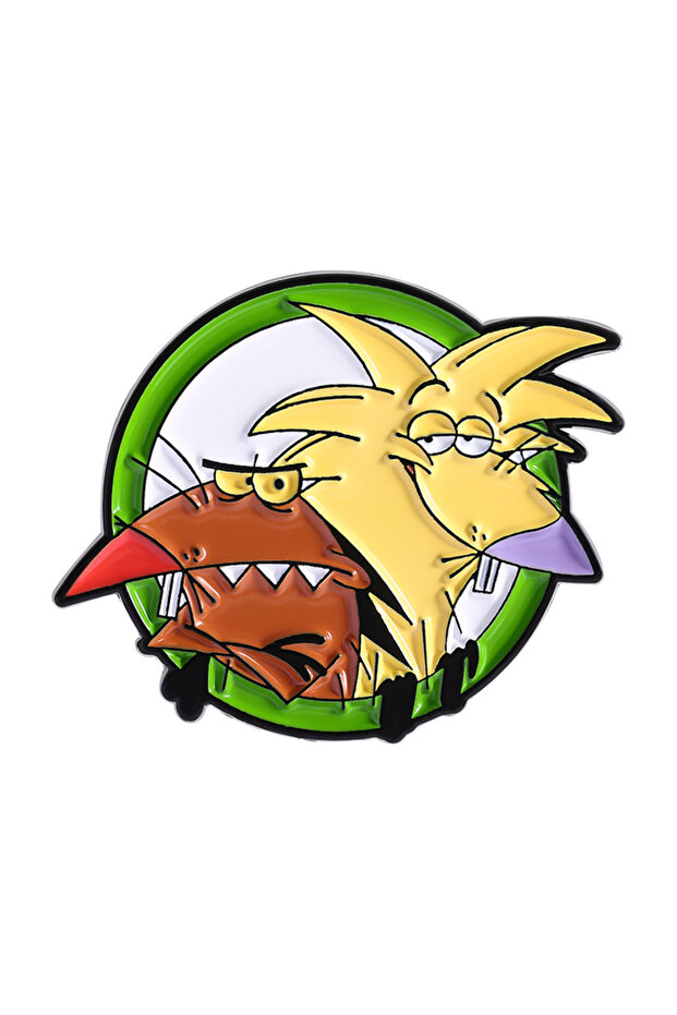 Style 1 Angry Beavers Animation Characters Enamel Pins Daggett Norbert Beavers Brothers Brooches Lap