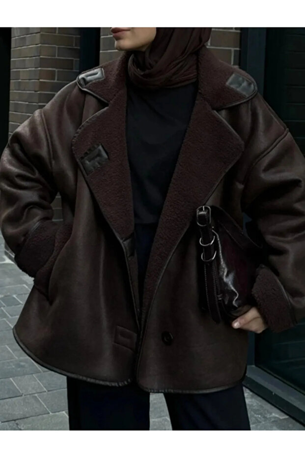 معطف شمواه من الداخل - بني - 3