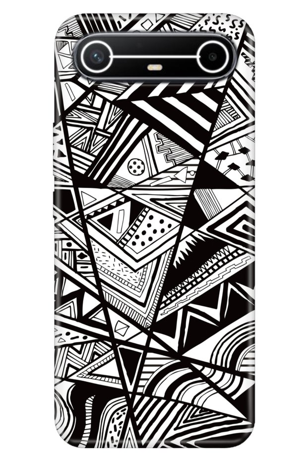 Spark Slim 5g Km9 Case Decorative Silicone Printed Cover Black/White