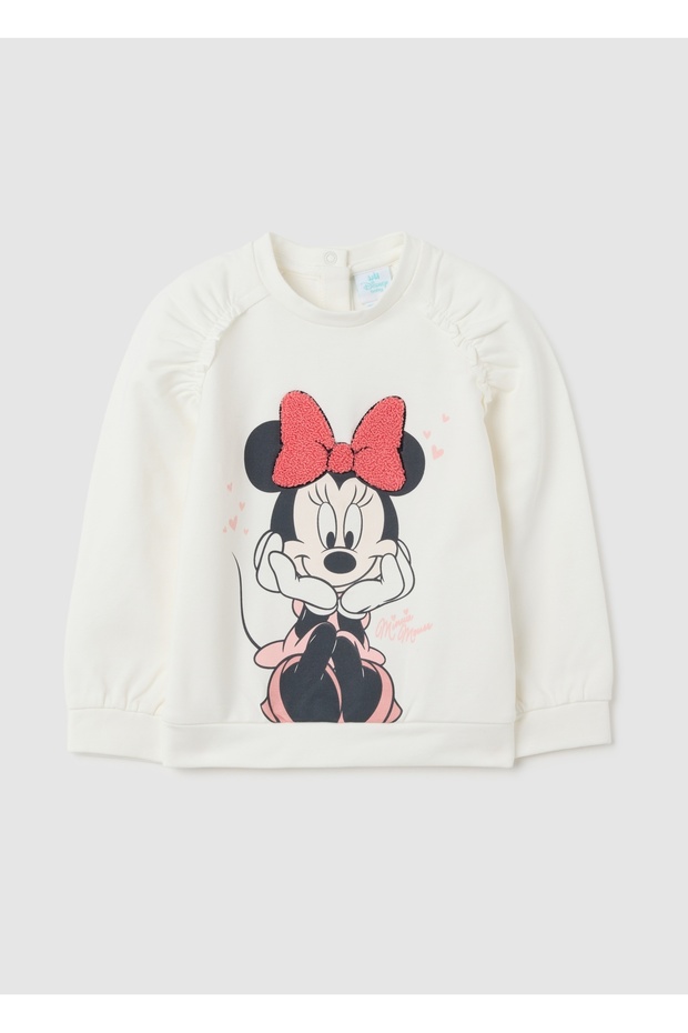 White Girls' Stretch Cotton Sweatshirt
