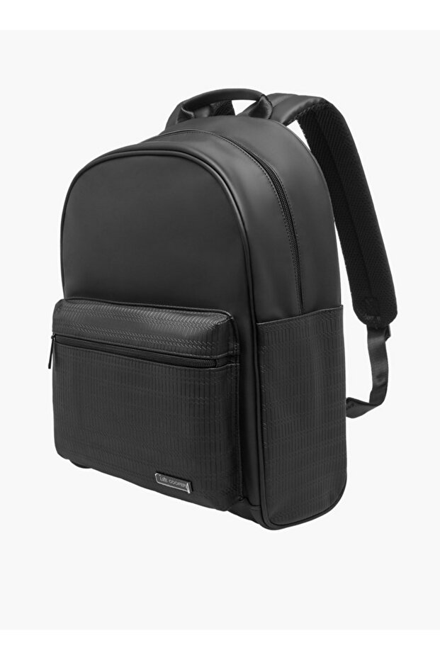 Solid Backpack with Adjustable Shoulder Straps - 3