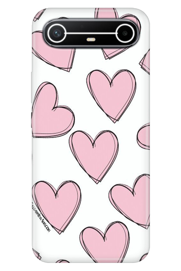 Case for Spark Slim 5g Km9 Case Colorful Silicone Printed Tpu Pink Stripes Hearts