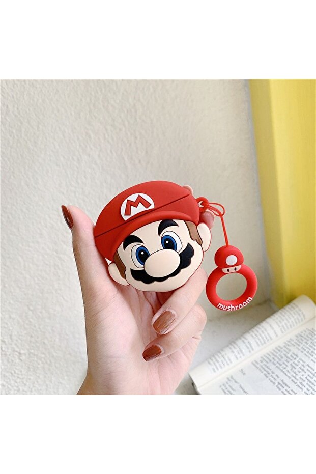 Only Apple AirPods 4. Generation and 5. Cute Mario Figure Headphone Case Compatible with Nesil