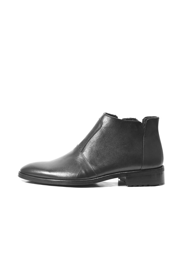 Mb.1092 Genuine Leather Black Classic Men's Boots