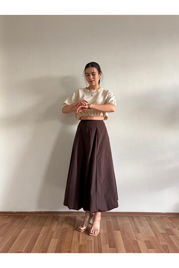 FUSTA LUNGA POPLIN MODEL BALON DE DAMA - 4