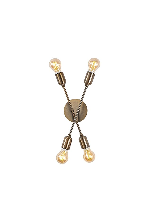 Rustic Antique Metal Sconce E27 Wall Lamp 17X8X40 cm Living Room Lighting