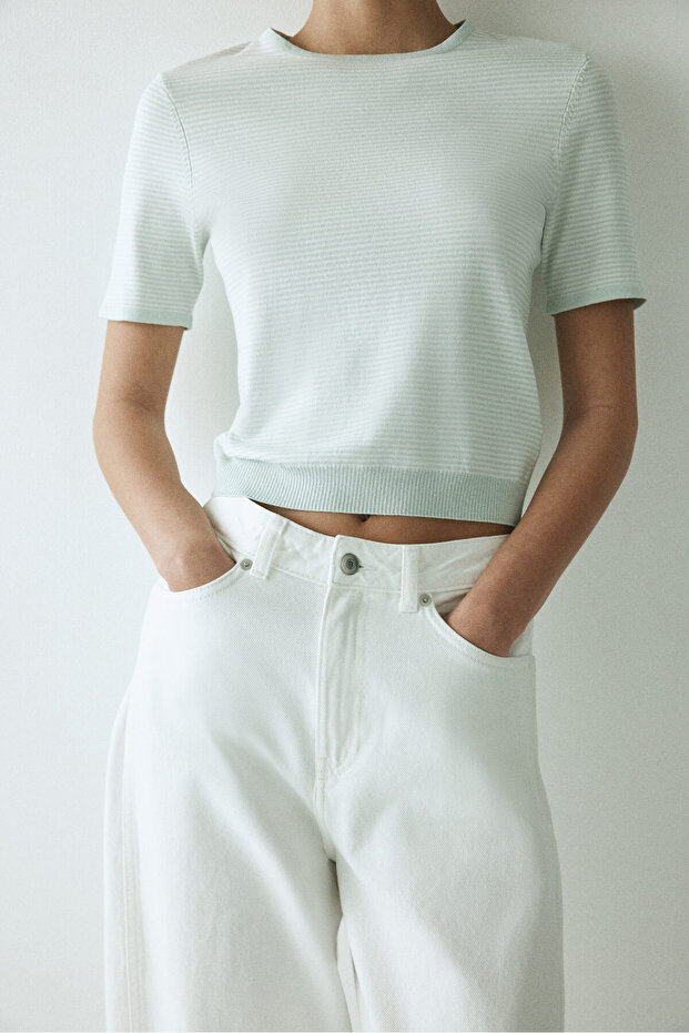 İnce Triko Tişört - 3